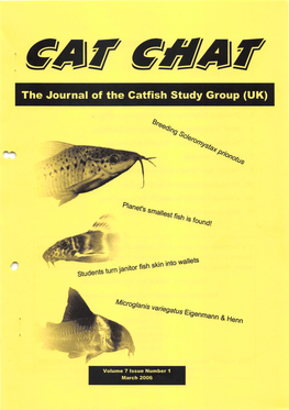 The Journal of the Catfish Study Group (UK)