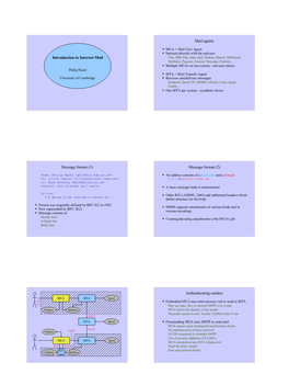 Simple Mail Transfer Protocol (SMTP)