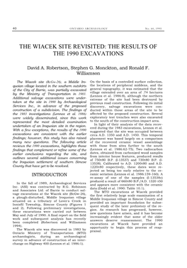 The Wiacek Site Revisited