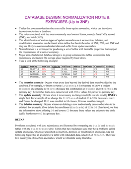 Normalization Exercises