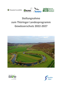 Stellungnahme Zum Thüringer Landesprogramm Gewässerschutz 2022-2027