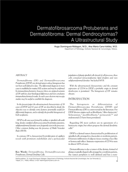 Dermatofibrosarcoma Protuberans and Dermatofibroma: Dermal Dendrocytomas? a Ultrastructural Study