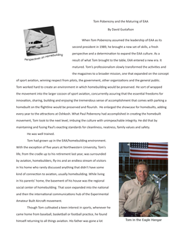 Tom Poberezny and the Maturing of EAA by David Gustafson