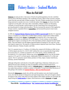 Fishery Basics – Seafood Markets Where Are Fish Sold?