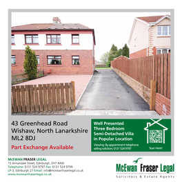 43 Greenhead Road Wishaw, North Lanarkshire ML2