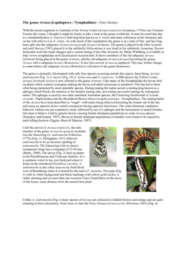 The Genus Acraea (Lepidoptera : Nymphalidae) - Peter Hendry