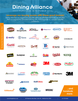 Leverage Our Buying Power with These Great Brands!