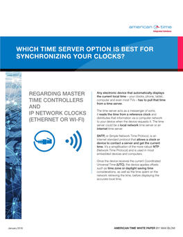 Which Time Server Option Is Best for Synchronizing Your Clocks