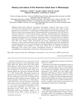 History and Status of the American Black Bear in Mississippi