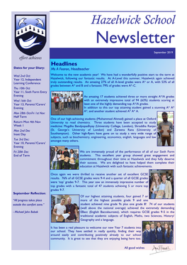 Hazelwick School Newsletter