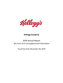 Kellogg Company 2019 Annual Report