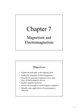 Chapter 7 Magnetism and Electromagnetism