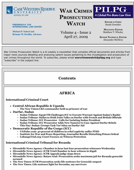 War Crimes Prosecution Watch