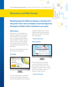 Microsites and Web Portals