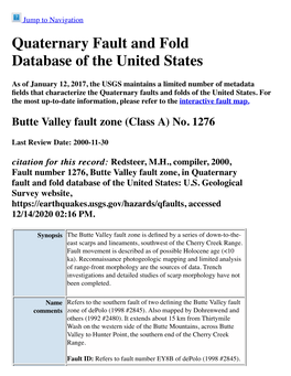 Quaternary Fault and Fold Database of the United States