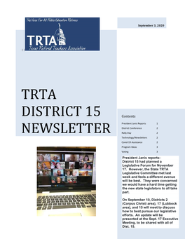 Trta District 15 Newsletter