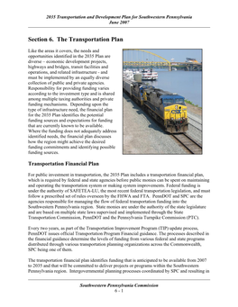 Section 6. the Transportation Plan