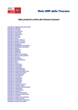 Albo Pretorio Online Dei Comuni Toscani