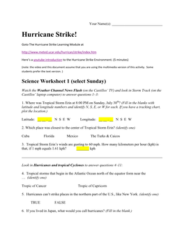 Hurricane Strike!