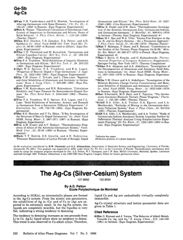 A.D. Pelton, the Ag-Cs (Silver-Cesium) System