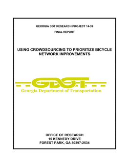 Using Crowdsourcing to Prioritize Bicycle Network Improvements