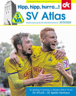 Hipp, Hipp, Hurra...! SV Atlas Stadionzeitung Des SV Atlas Delmenhorst 2019/2020