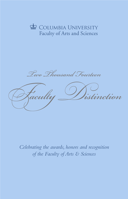 Faculty Distinction