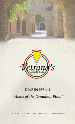 “Home of the Grandma Pizza"