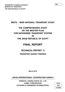 Mints – MISR NATIONAL TRANSPORT STUDY