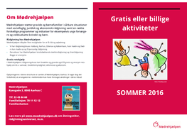 Gratis Eller Billige Aktiviteter SOMMER 2016