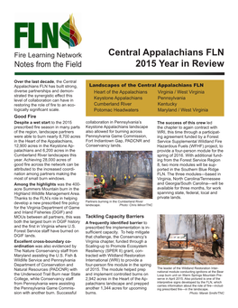 Central Appalachians FLN 2015 Year in Review