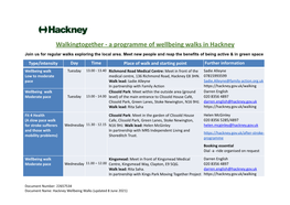 Hackney Wellbeing Walks