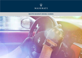 Master Maserati Driving Courses