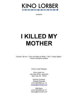 I Killed My Mother