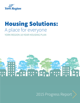 Housing Solutions Progress Report 2015