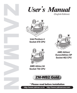 User's Manual User's Manual