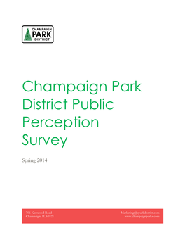 Champaign Park District Public Perception Survey