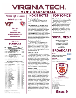 Social Media Top Topics Hokie Notes Broadcast