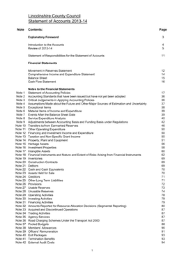 Statement of Accounts 2013-14