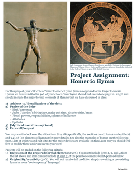 Myth Homeric Hymn Assignment