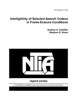 Intelligibility of Selected Speech Codecs in Frame-Erasure Conditions