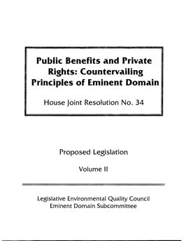 Principles of Eminent Domain