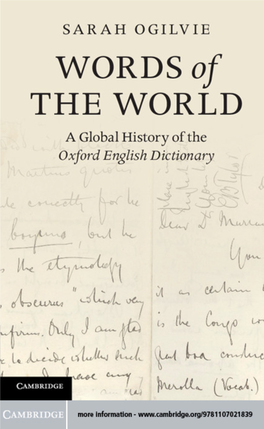 Words of the World: a Global History of the Oxford English Dictionary