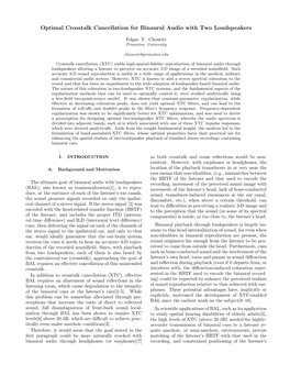 Optimal Crosstalk Cancellation for Binaural Audio with Two Loudspeakers