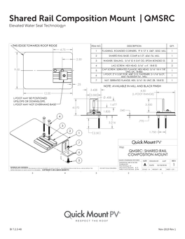 Shared Rail Composition Mount | QMSRC Elevated Water Seal Technology®