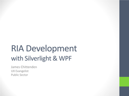 RIA Development with Silverlight &