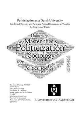 Political Diversity in a Dutch University