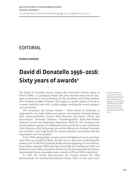 David Di Donatello 1956ÂŒ2016