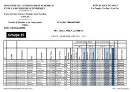 Ministere De L'enseignement Superieur Et