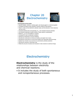 Chapter 20 Electrochemistry